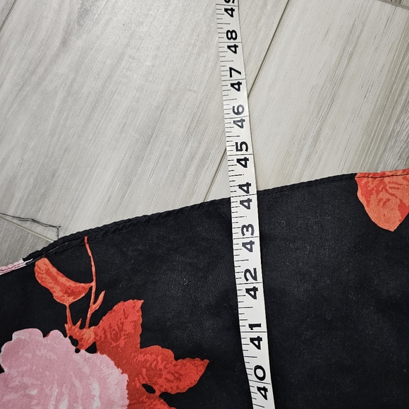 Who What Wear Floral Black and Pink Dress Sz L - Picture 6 of 10